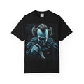 Horror Clown Knife T-Shirt – Creepy Blue Pennywise-Style Graphic Tee for Halloween