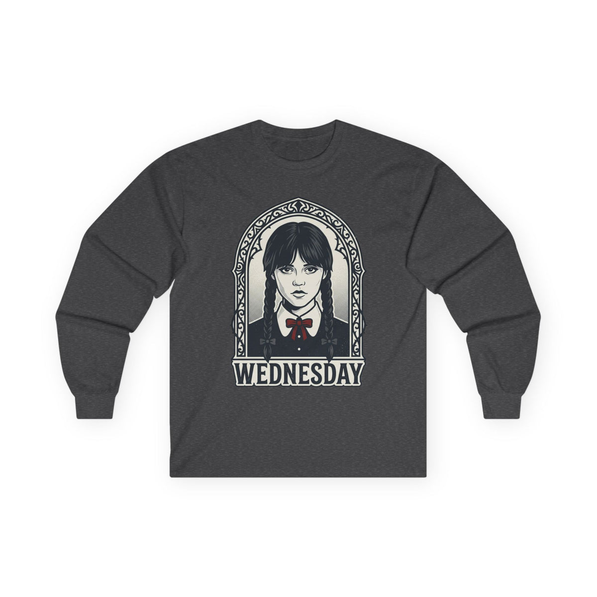 Wednesday Gothic Portrait Long Sleeve Tee
