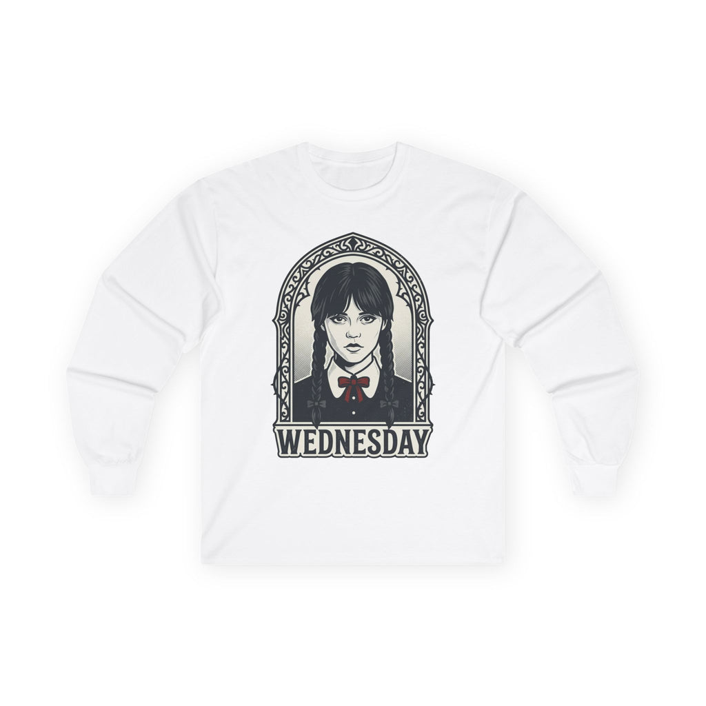 Wednesday Gothic Portrait Long Sleeve Tee