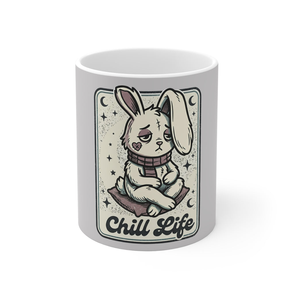 Chill Life Bunny Mug — Cute Relaxed Rabbit Coffee Cup (11oz)
