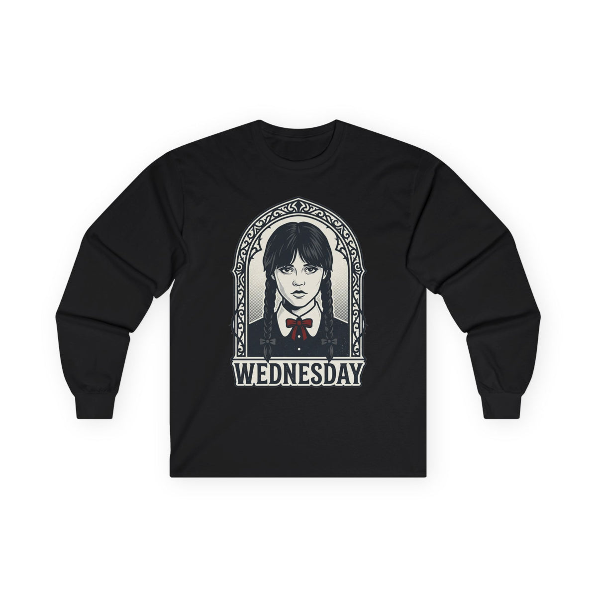 Wednesday Gothic Portrait Long Sleeve Tee